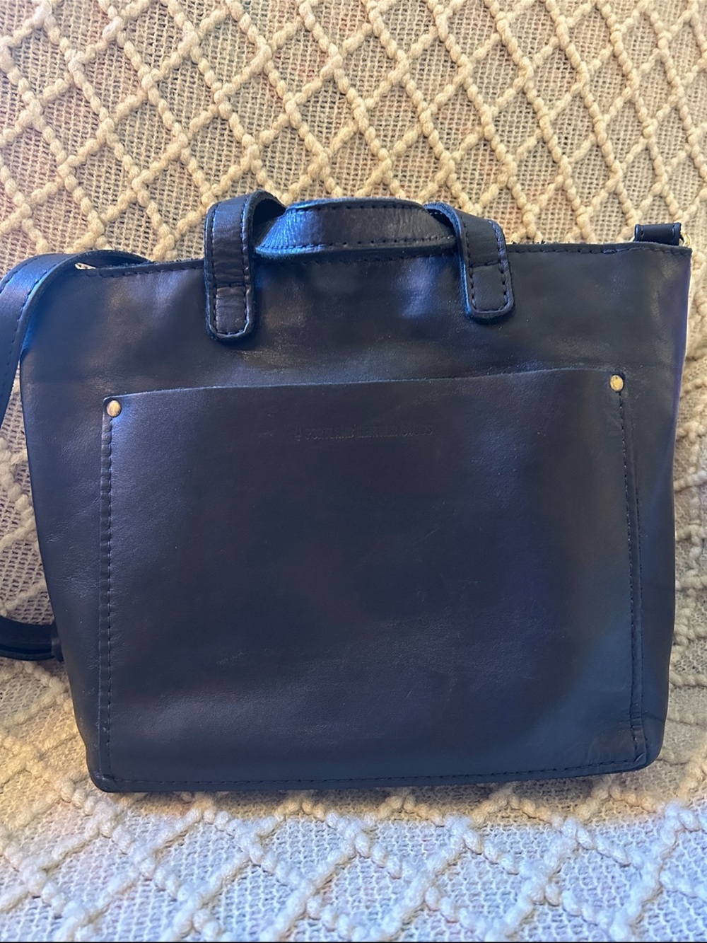 Classic Black Leather Crossbody Bag
